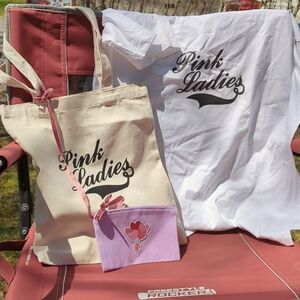 NWT 🩷💌🎀PINK LADIES🎀💌🩷Cotton TOTE/POUCH/TEE Bundle🌿PEACE GARDEN DESIGNS👑